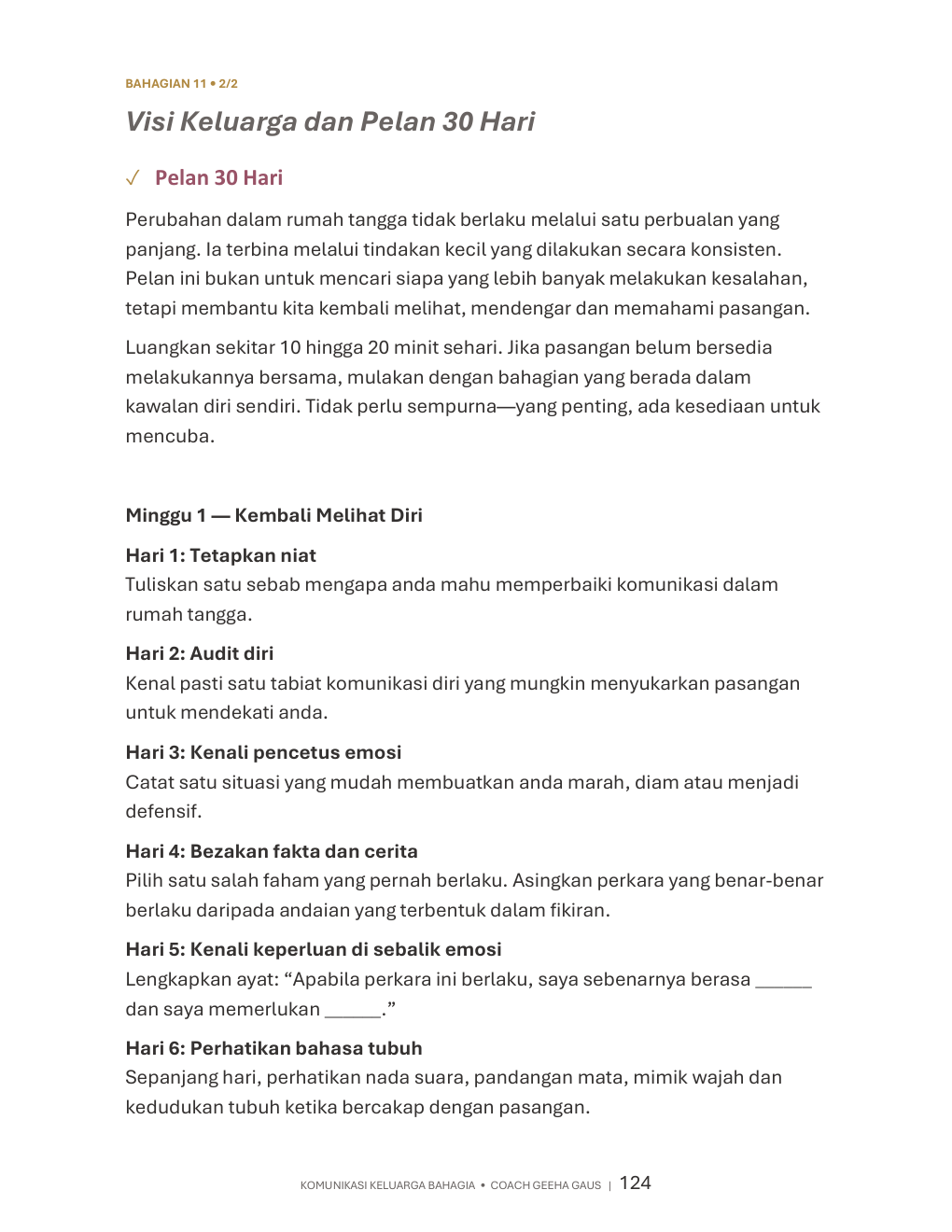 Preview Pelan 30 Hari komunikasi keluarga